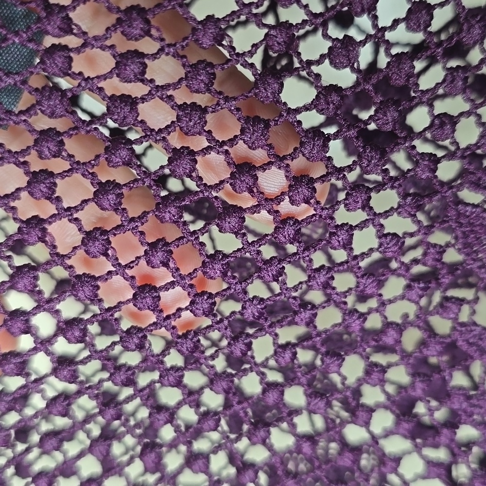 Bold Elements Dark Purple See Through High Neck L… - image 7